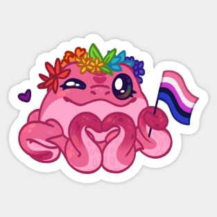 Pride Pretzel Genderfluid Sticker